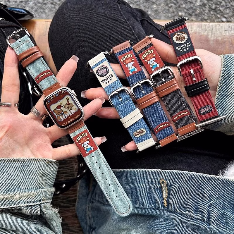 Creative Autumn/Winter Denim Illustration Strap