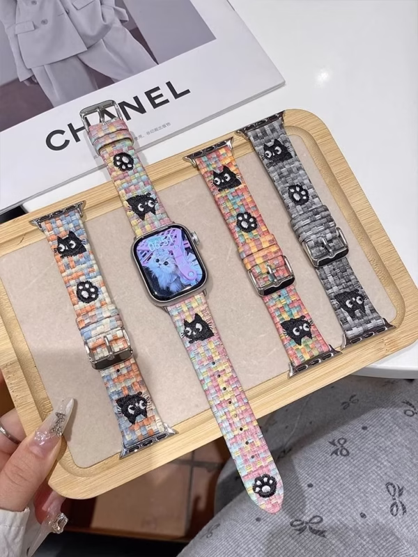 Creative Cat Knitted Embroidered Strap