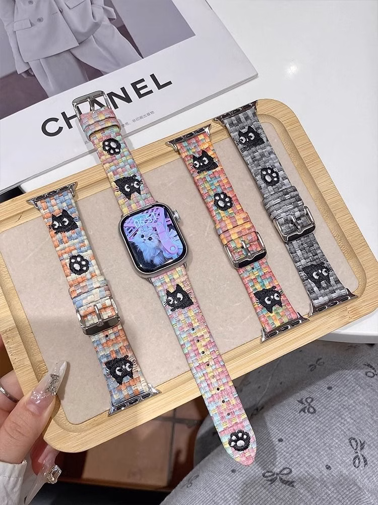 Creative Cat Knitted Embroidered Strap