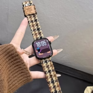 Autumn and Winter Woolen Plaid Strap