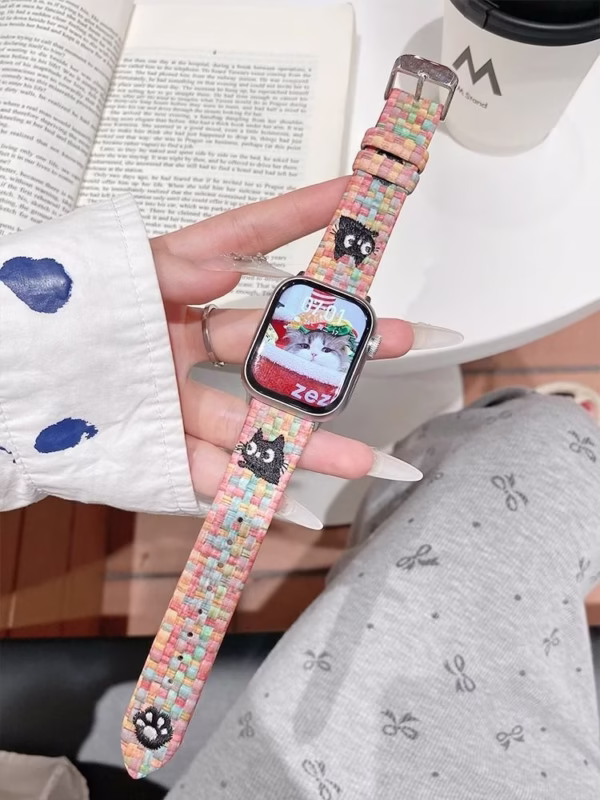 Creative Cat Knitted Embroidered Strap - Image 9
