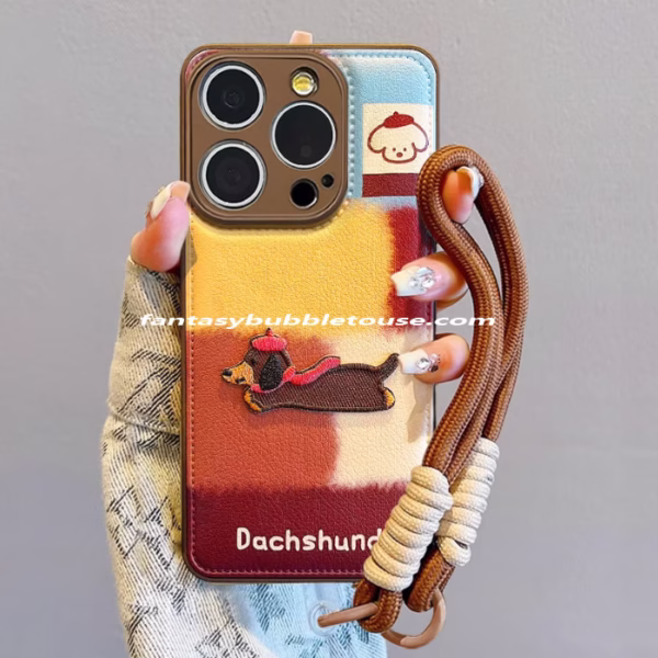 Leather Embroidered Animal Phone Case - Image 4