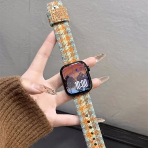 Autumn and Winter Woolen Plaid Strap