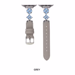 Cloverleaf Metal Buckle Leather Strap