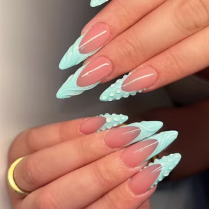 Green 3D Pattern Press-On Nails<span> - </span>B