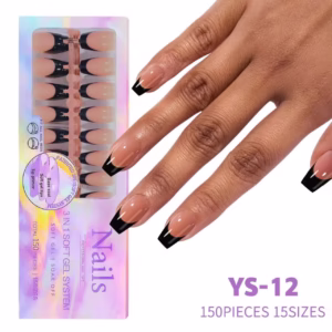 Minimalist Coffee-Black New Style Seamless Press-On Nails