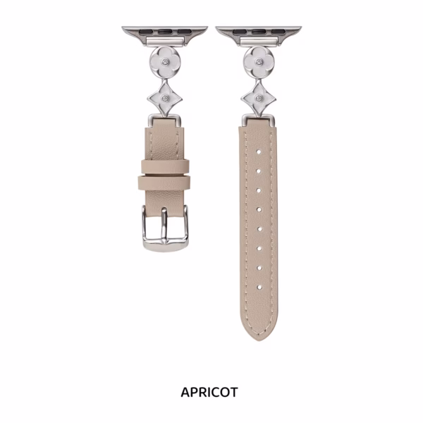 Cloverleaf Metal Buckle Leather Strap - Image 8