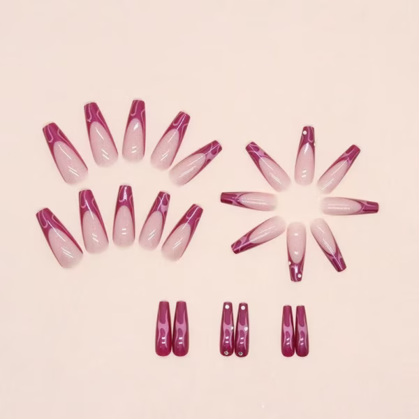 Crushed Rhinestone Glitter Press-On Nails - Image 3