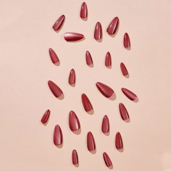 Minimalist Glitter Cat-Eye Starry Sky Press-On Nails - Image 3