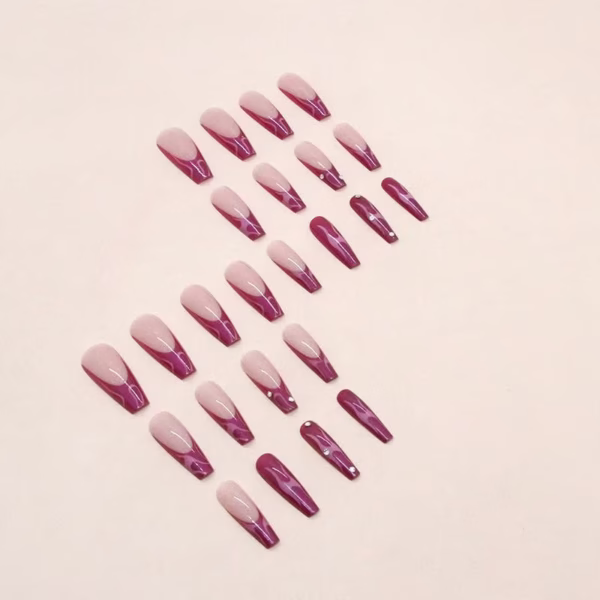 Crushed Rhinestone Glitter Press-On Nails - Image 4