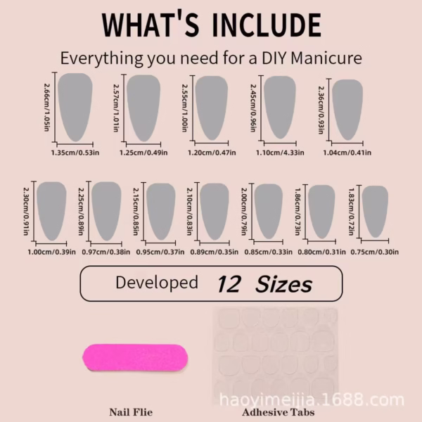 Minimalist Metallic Press-On Nails - Image 6