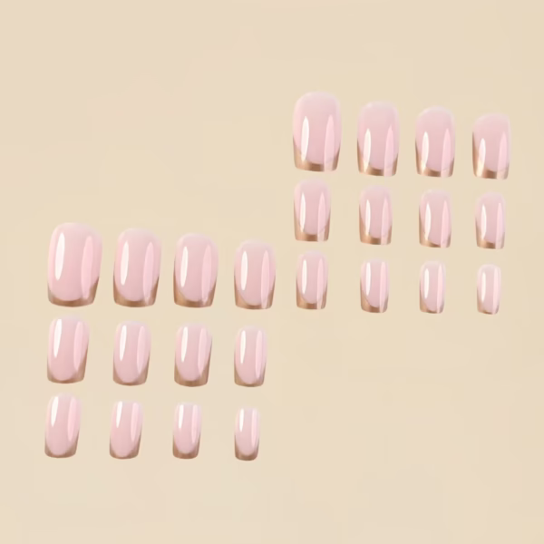 Minimalist Gold-Edge Press-On Nails - Image 4