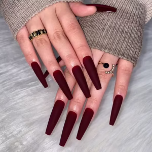 Minimalist Solid Color Matte Press-On Nails<span> - </span>F