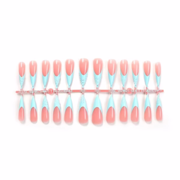 Green 3D Pattern Press-On Nails - Image 9